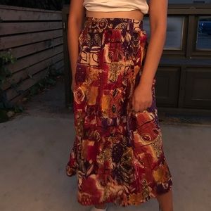 Vintage 70s midi skirt